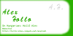 alex hollo business card